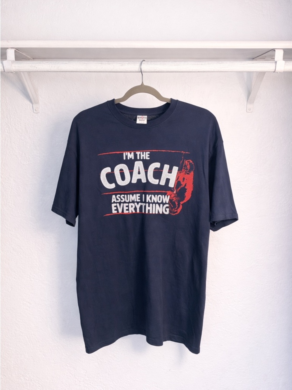 Ringside I’m The Coach Graphic T Shirt XL Boxing Gym Humor Tee Navy Jerzees